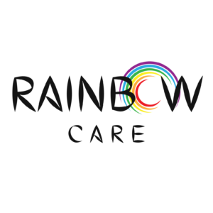 logo rainbow care negru